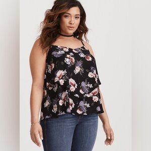 Torrid Sophie Georgette Tiered Swing Cami